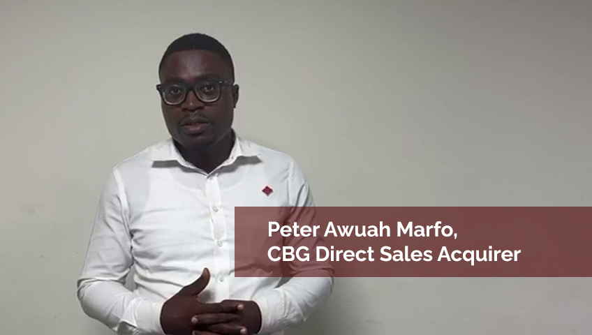 Peter Awuah Marfo, CBG Direct Sales Acquirer on Financial Selling Training 15th – 16th July 2024